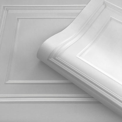 Amara Wood Panel  Vinyl Wallpaper - Soft Silver