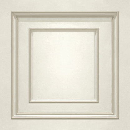 Amara Wood Panel Vinyl Wallpaper - Cream Soft Gold