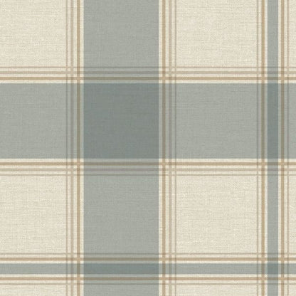 Carmella Check Wallpaper (Vinyl) - Blue