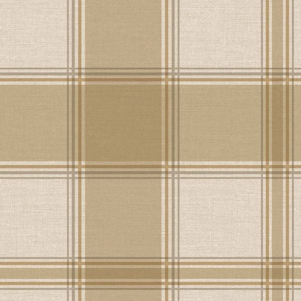 Sample - Carmella Check Wallpaper (Vinyl) - Sand