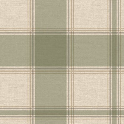 Carmella Check Wallpaper (Vinyl) - Green