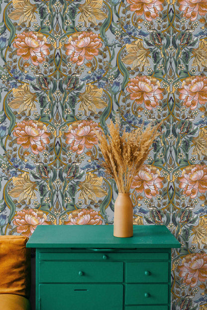Belle-Epoque Wallpaper - Blue