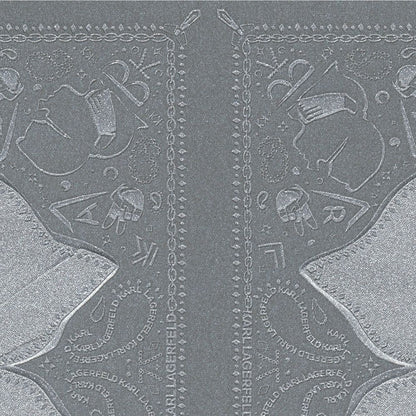 Paisley Block Heavy Weight Wallpaper - Grey