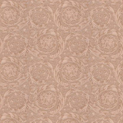 Versace Floral Garland Wallpaper - Copper Pink