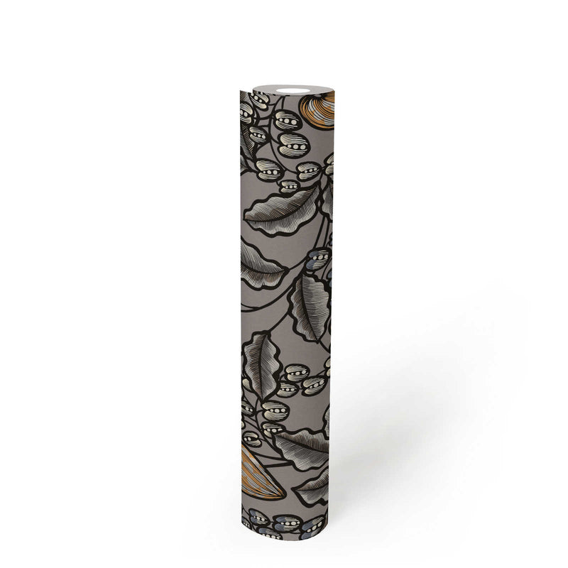 Floral Vine Wallpaper - Gray