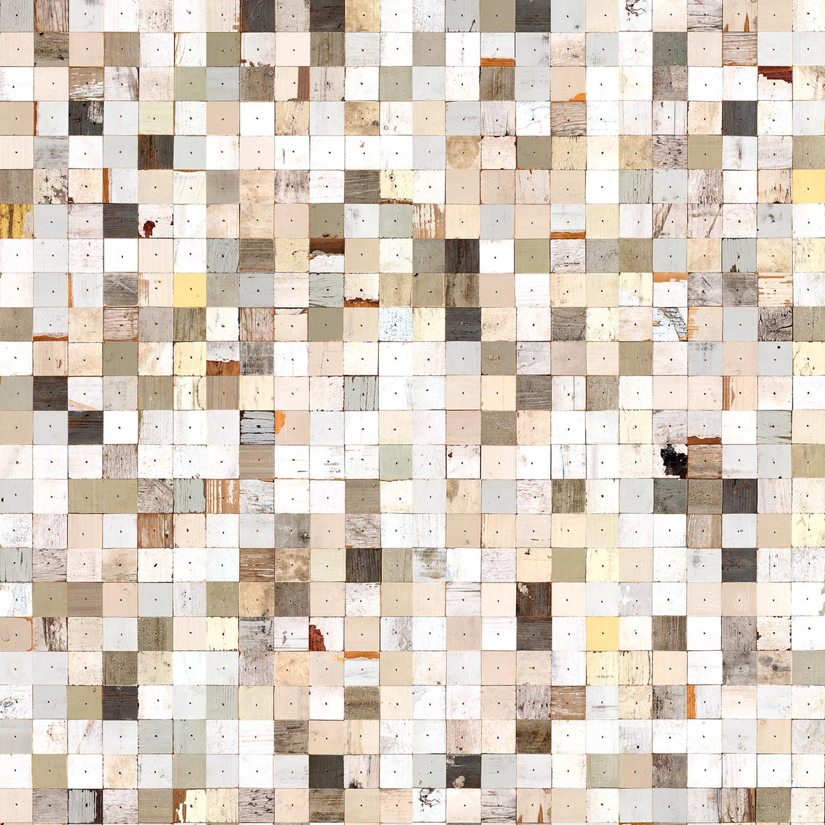 Sample - Coloured Mosaic Squares by Piet Hein Eek Wallpaper - Multiple Muted Colours
