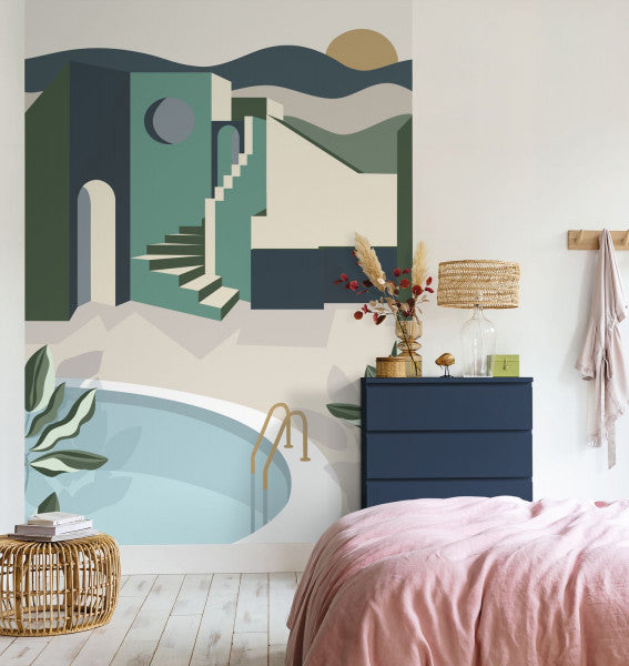 Labyrinth Archways Wallpanel - Kaki