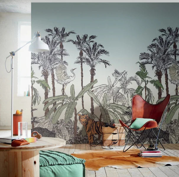 Panoramique La Jungle Enchantee Wallpanel - Multicouleurs