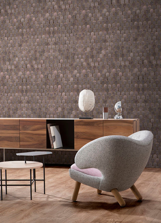 Nizwa Wallpaper - Amethyst Black Gold