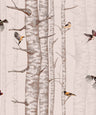 Birch Trees Wallpaper - Faint Pink