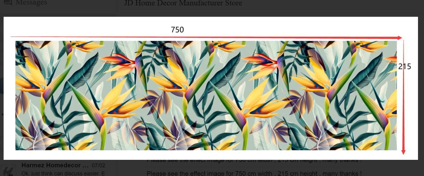 Bird of Paradise - Custom Sized Wallpaper Mural (per m2)