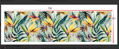 Bird of Paradise - Custom Sized Wallpaper Mural (per m2)