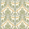 Birds & Cherries Wallpaper - Aqua Green