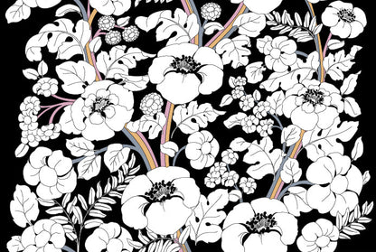 Black Rainbow Custom Sized Wallpaper Mural (per m2)