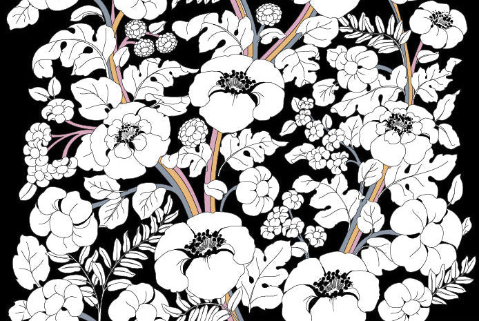 Sample - Black Rainbow Wallpaper Mural
