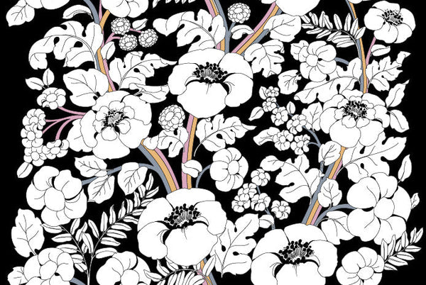 Sample - Black Rainbow Wallpaper Mural