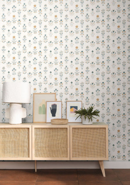 Charmes Wallpaper - Vert Opaline
