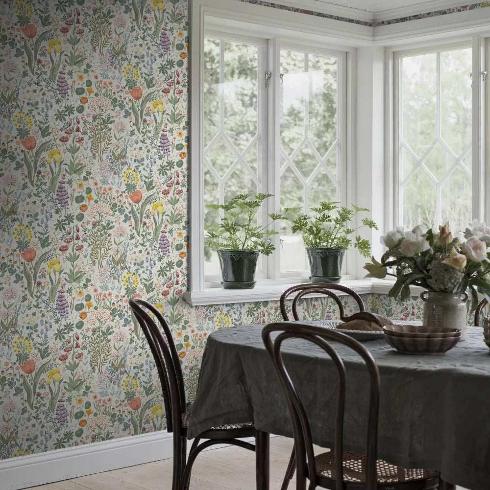 Bloomsterhav Wallpaper - White