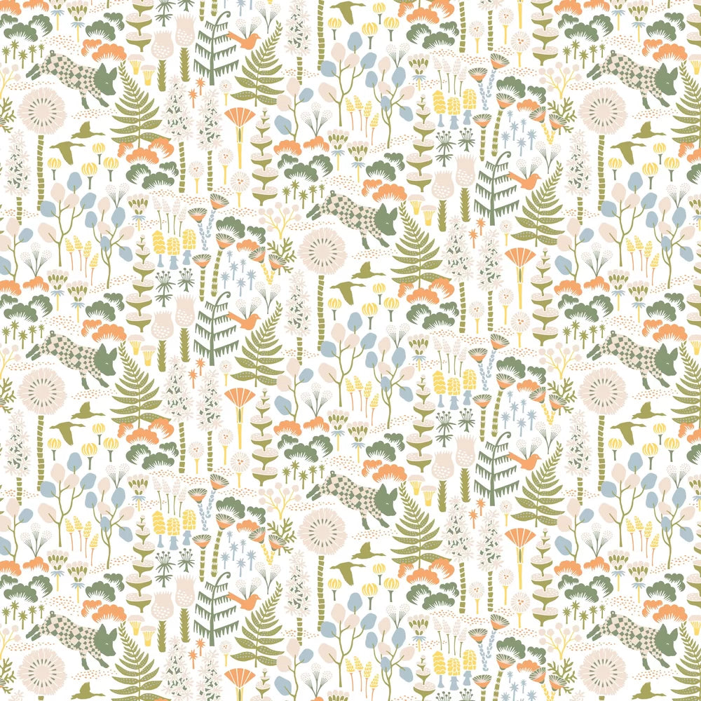 Hoppmosse Wallpaper - White