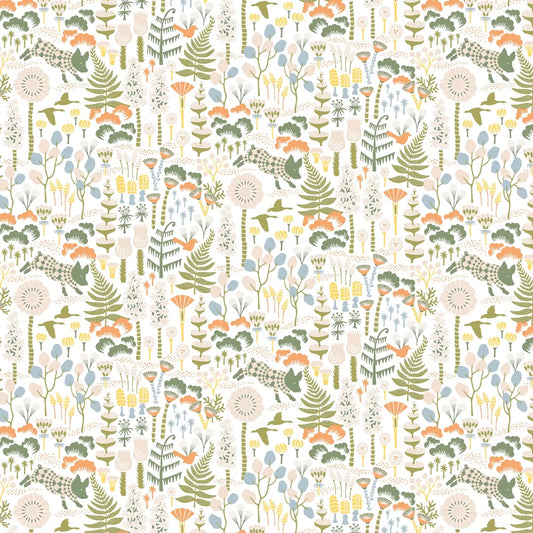 Hoppmosse Wallpaper - White