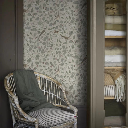Sample - Sangfaglar Wallpaper - Charcoal