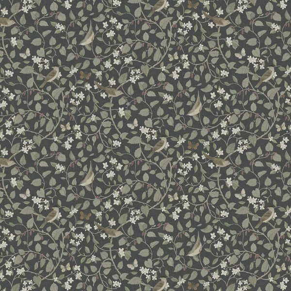 Sample - Sangfaglar Wallpaper - Charcoal