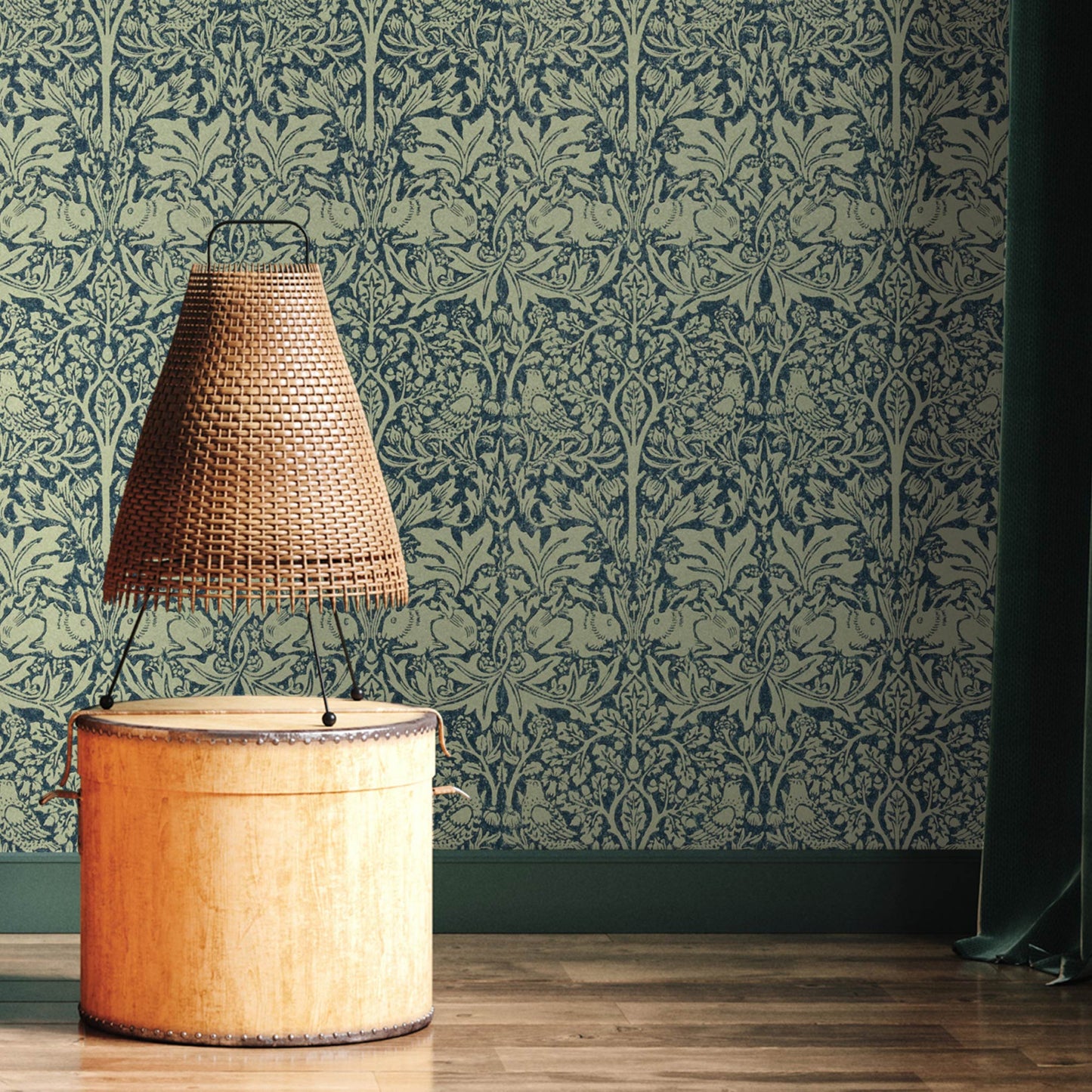 Brer Rabbit by Morris Wallpaper - Blue/Neutral