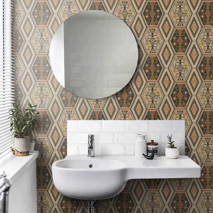 Mulberry Home Buckland Wallpaper - Woodsmoke