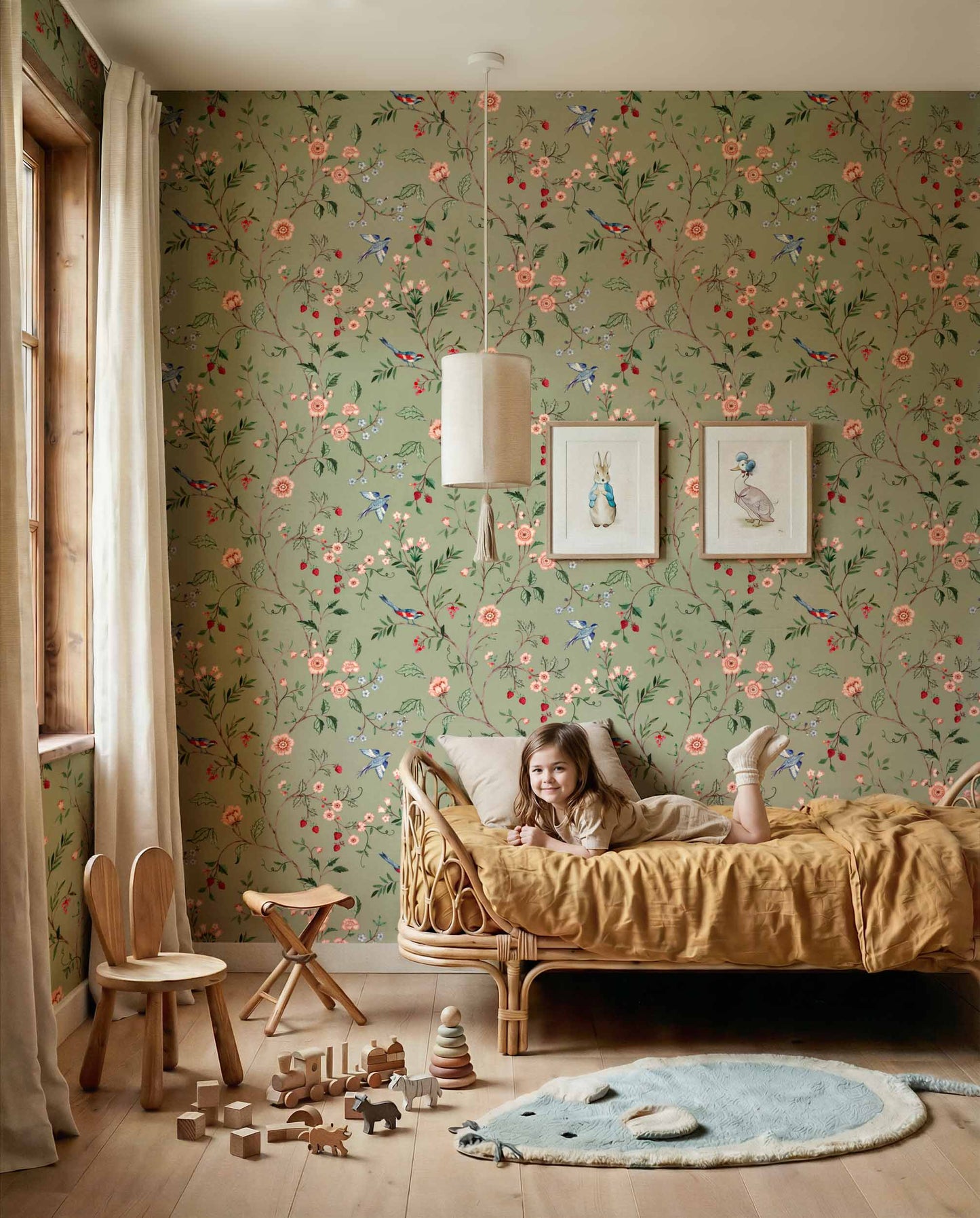 Bucolic Wallpaper - Mint