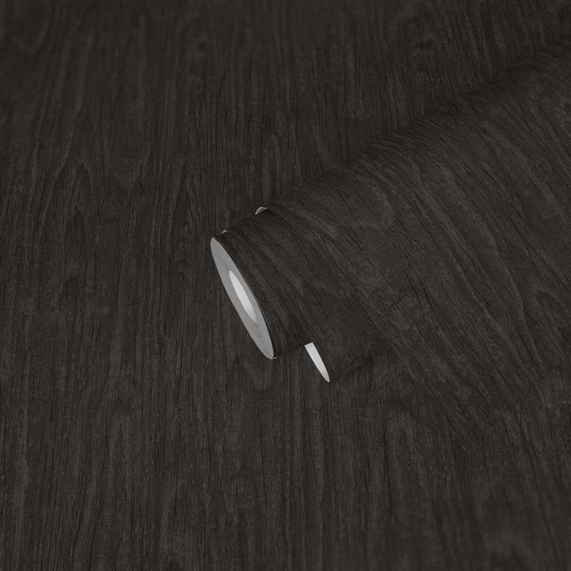 Versace Timber Wallpaper - Grey/Black