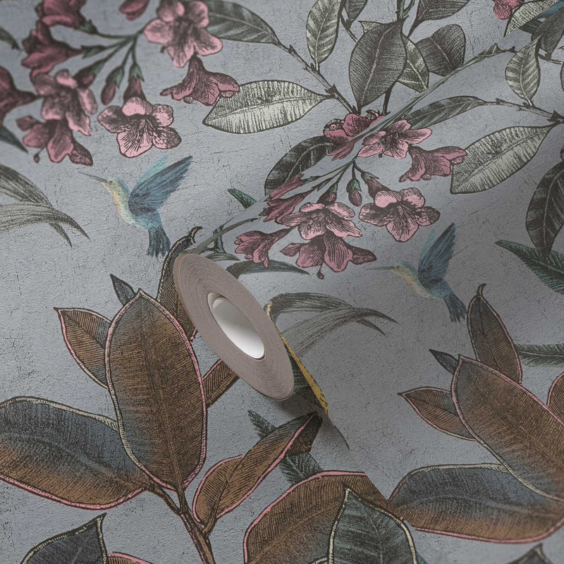 Cockatoo Jungle Wallpaper - Blue