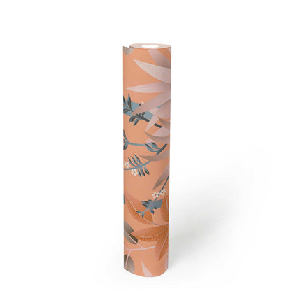 Graphic Palms Wallpaper - Orange
