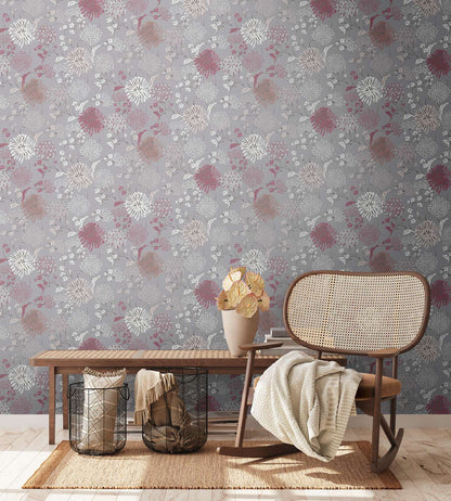 Bloom Wallpaper - House of Turnowsky - Grey/White