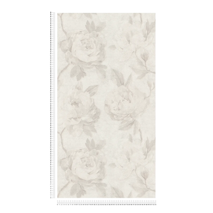 Rosalie Faded Rose Vinyl Wallpaper – Grey
