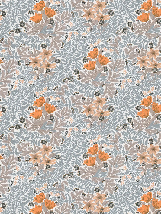 Antique Floral Trails Wallpaper Online NZ | The Inside - Orange