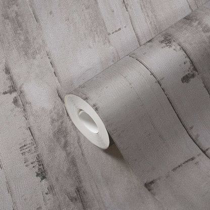 Nordic Timber - Wood Wallpaper - Grey