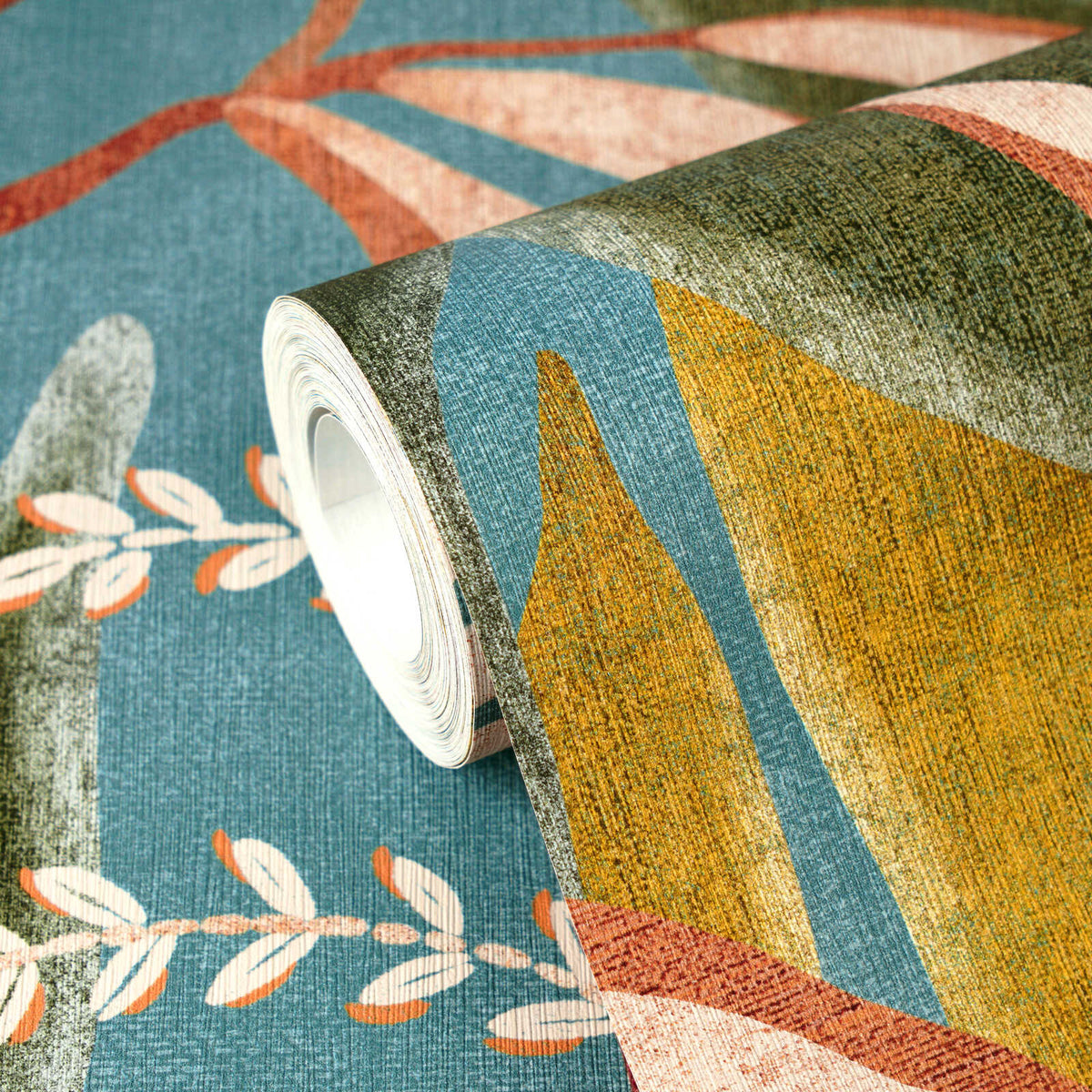 Fronda Tropical Leaf Vinyl Wallpaper – Multi