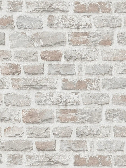 Classic Brickstone - Natural Wallpaper - Grey