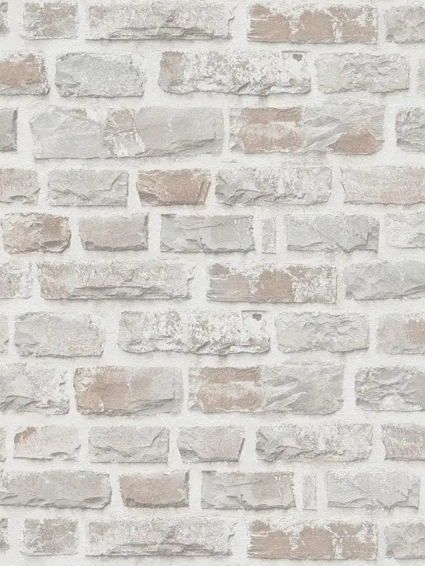 Sample - Classic Brickstone - Natural Wallpaper - Grey