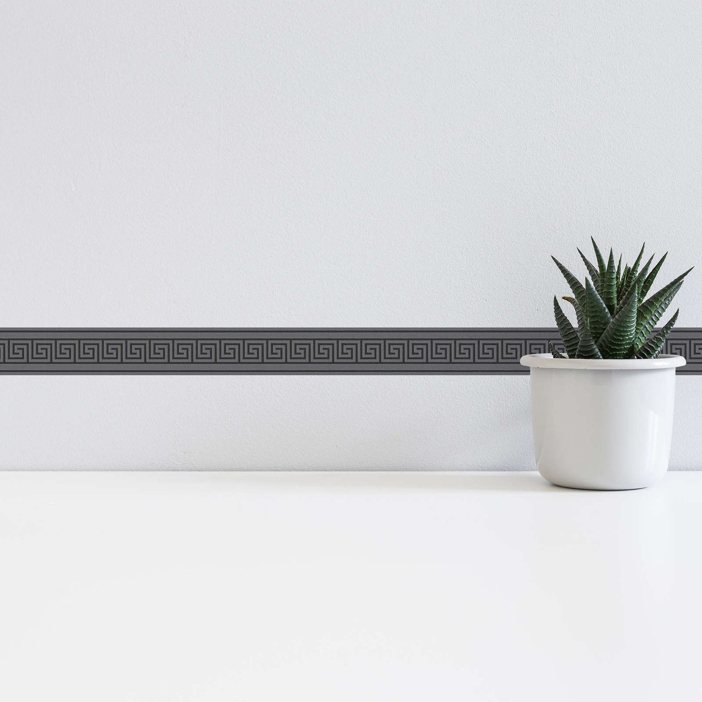 Graphic Meander Border - Black - Self Adhesive