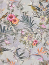 Hibiscus Haven – Crane & Bloom Wallpaper – Mist Blue