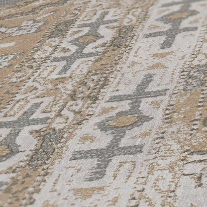 Marrakesh Carpet Wallpaper  - Beige Grey