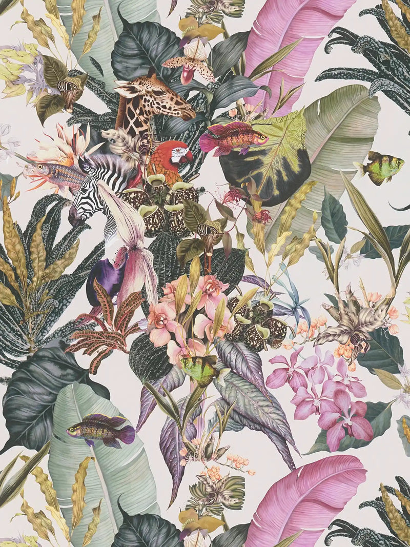 Sample - Tropical Dreams Wallpaper - Off-White