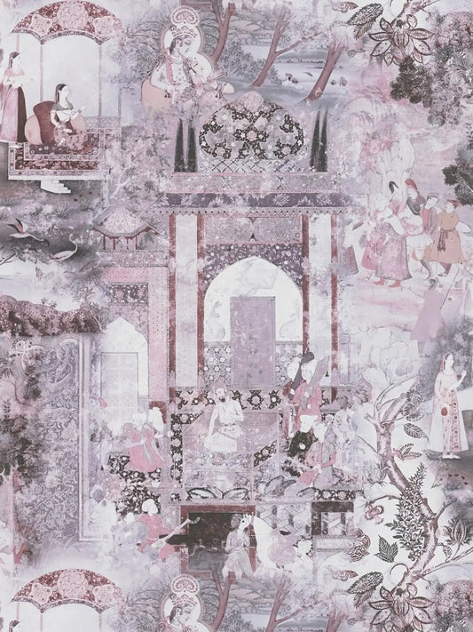 Echoes of Heritage - Vintage Wallpaper - Grey