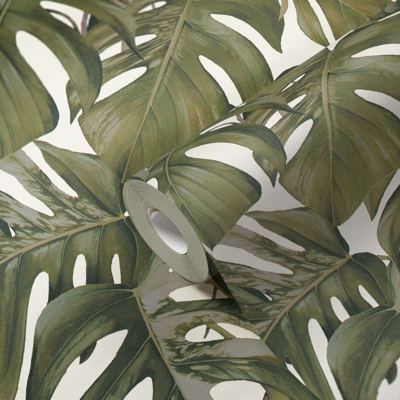 Monstera Dreams Wallpaper - Cream