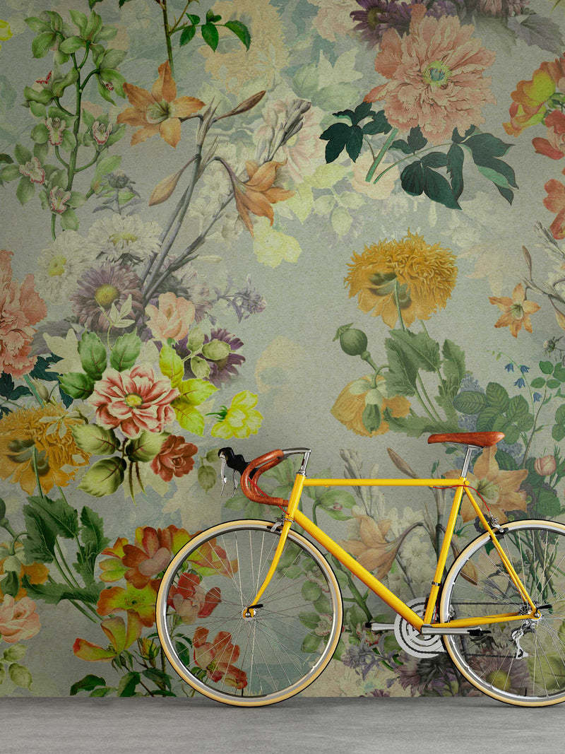 Amelies Home 1 - Vintage Flowers Mural (Walls by Patel 3 Collection)