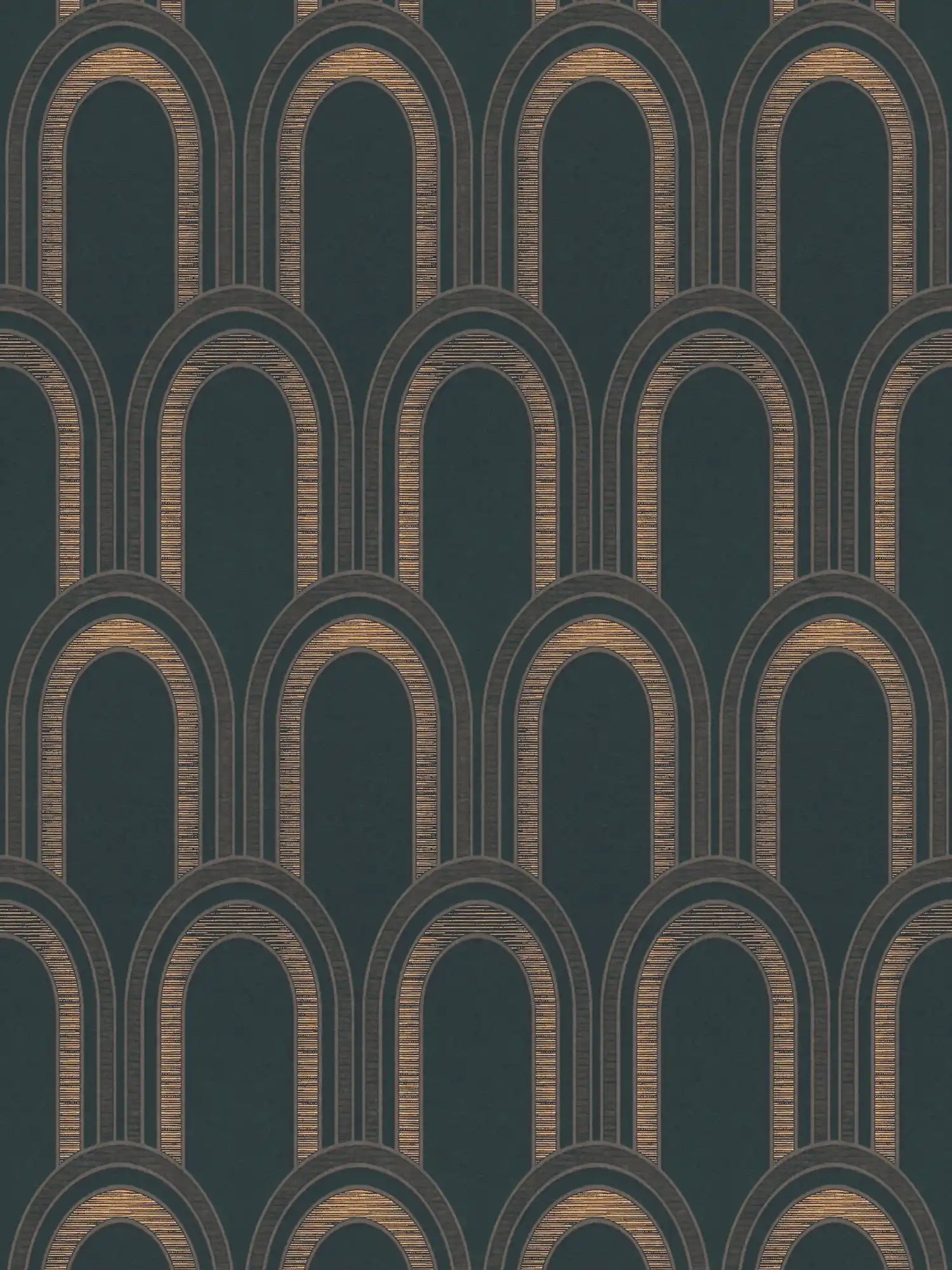 Metallic Arches Wallpaper - Black