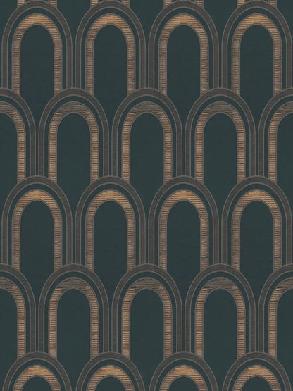 Metallic Arches Wallpaper - Black