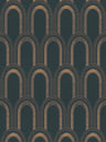 Metallic Arches Wallpaper - Black