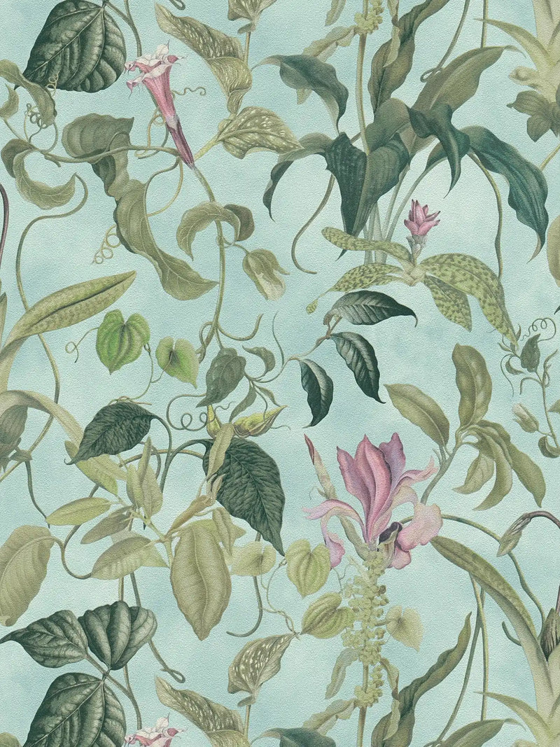 Sample - Garden Wallpaper - Mint Green